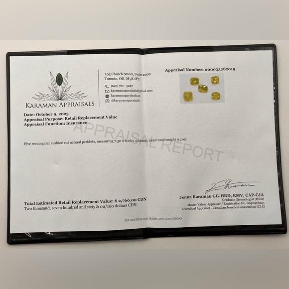 Natural Peridot 9.20 cts Cushion Cut Loose Gemstone - Picture 4 of 5